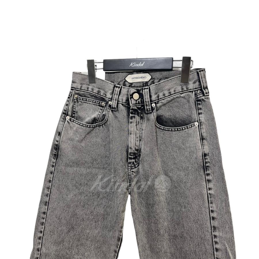 ナマチェコ NAMACHEKO ISIN DENIM JEANS 切替デニムパンツ グレー 