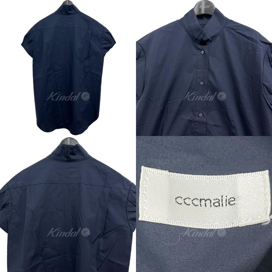 値下げ】cccmalie 2023SS キャップスリーブブラウス ネイビー サイズ 