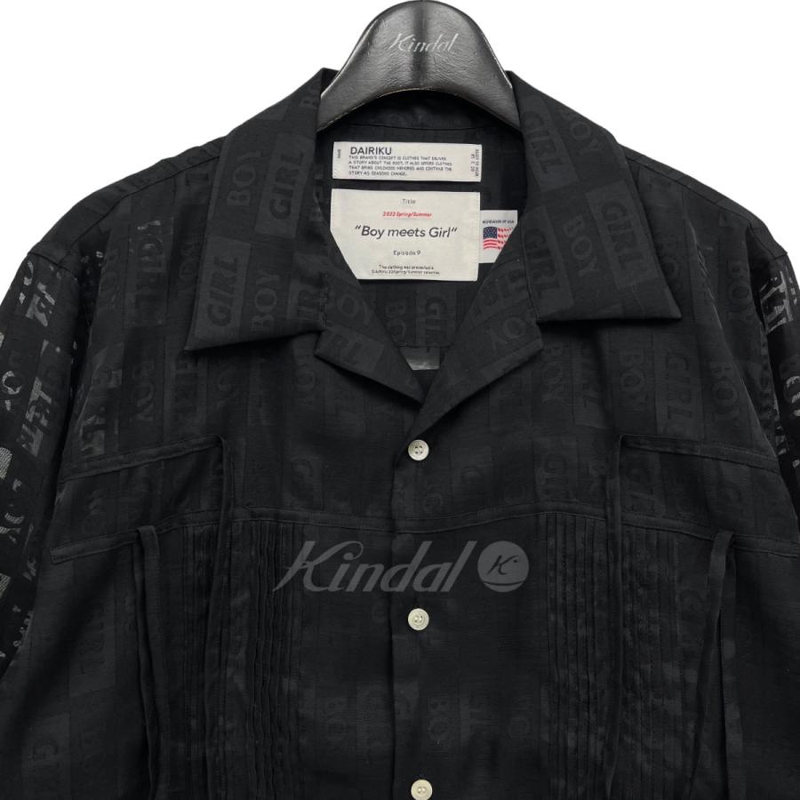 ダイリク DAIRIKU 2022SS 「LOVE Open Collar Shirt 」 ラブオープン 