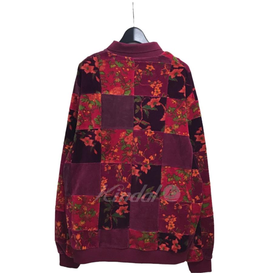Supreme Floral Patchwork Velour Polo ベロア Supreme Floral Patchwork Velour L S Polo (FW21) - $128