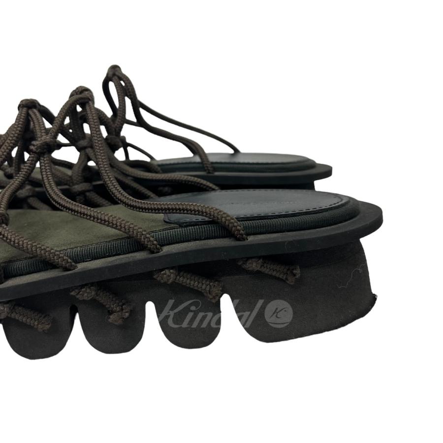 【値下げ】Hender Scheme 「rope sandal」 厚底ロープサンダル カーキ×ブラック サイズ：5 (渋谷神南店)｜kindal｜06