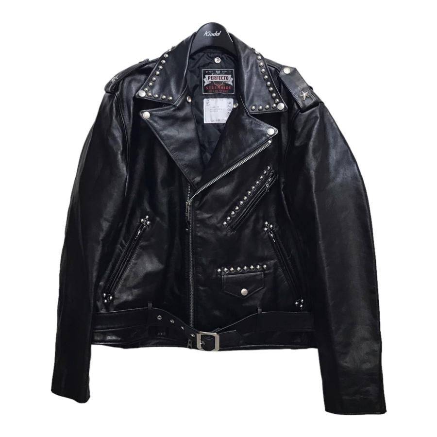値下げ】sacai×Schott 22AW 「Leather Studs Blouson」ダブル