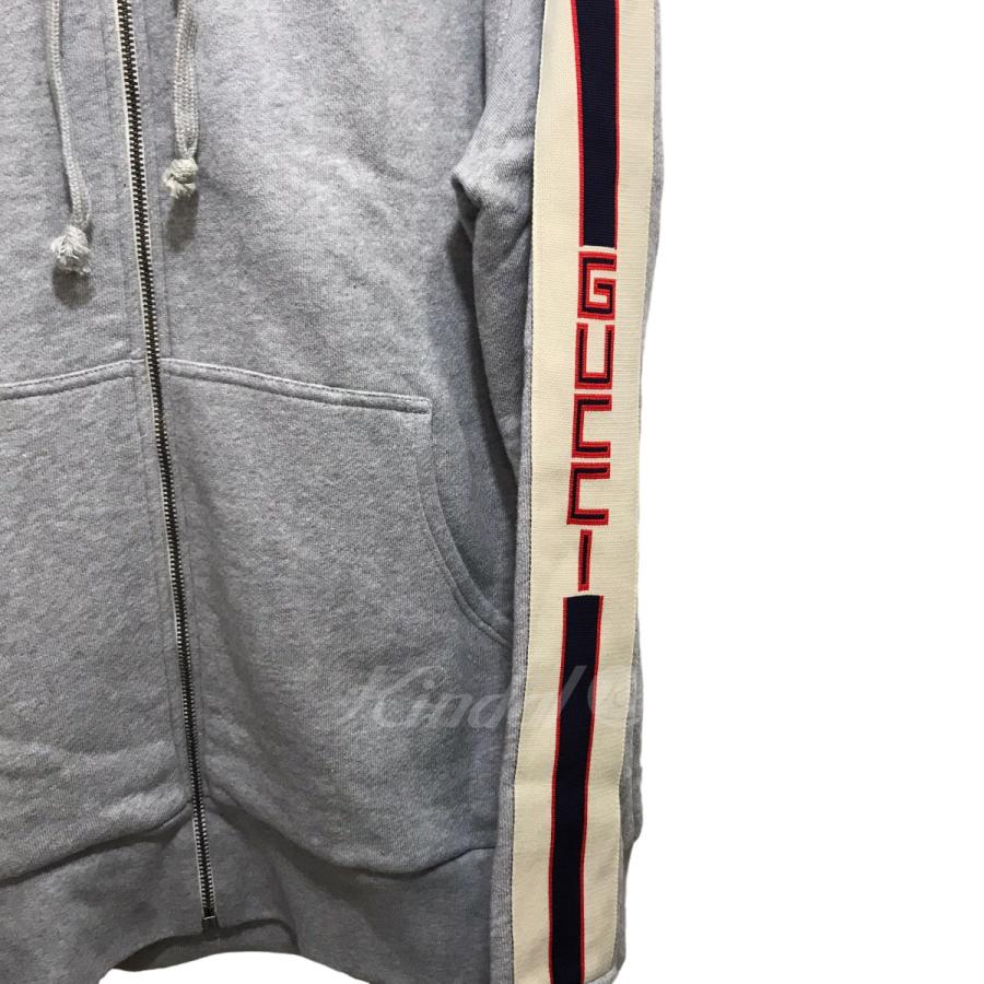 値下げ】GUCCI テクニカルラインジップパーカー497250 X9197 グレー 