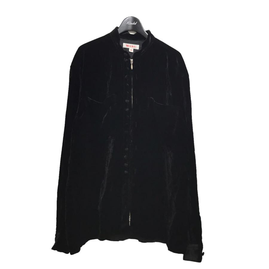 値下げ】MASU 23AW「VELVET ZIP-UP SHIRTS」ベルベットジップ 