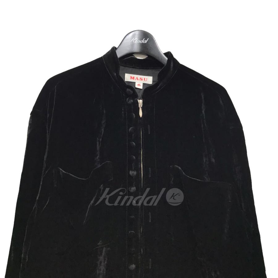 値下げ】MASU 23AW「VELVET ZIP-UP SHIRTS」ベルベットジップ 