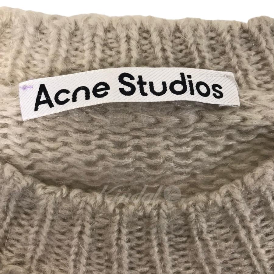 ACNE STUDIOS ダメージクルーネックセーターFN-WN-KNIT000347 ベージュ 