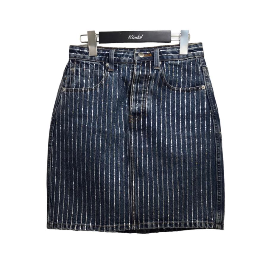 Alexander wang ラインストーンデニムスカート サイズ26