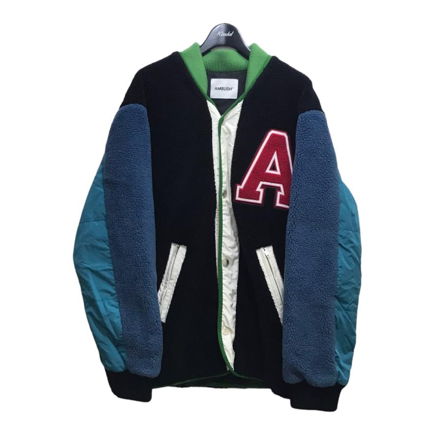 アンブッシュ AMBUSH 「logopatch fleece liner varsity jacket」フリースジャケット ブラック×