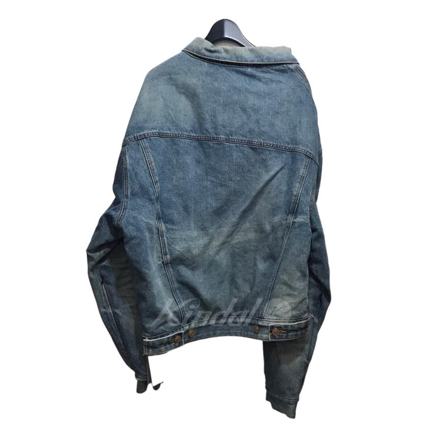 BALENCIAGA ダメージ加工デニムジャケット 48 値下げ対応可能‼️】 BALENCIAGA デニムジャケット ダメージ加工 S