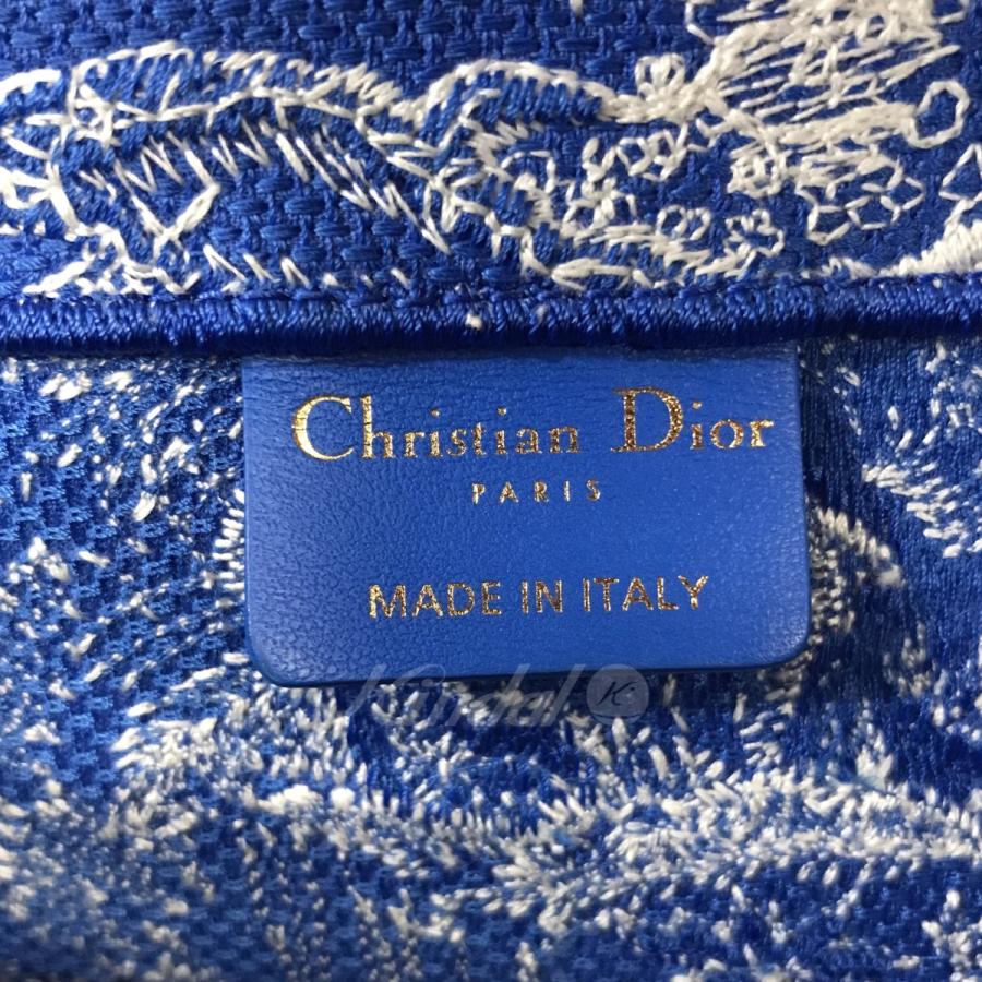 【値下げ】Christian Dior BOOK TOTE リバーストワルドゥジュイソヴァージュブックトートミディアムバッグ ブルー×ホワイト (原宿店)｜kindal｜06