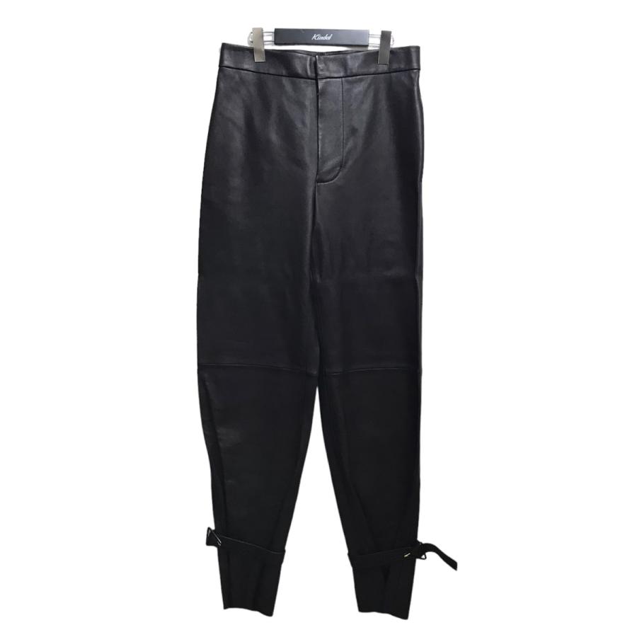 BOTTEGA VENETA ボッテガヴェネタ 20SS レザーパンツ 604518 ブラック  