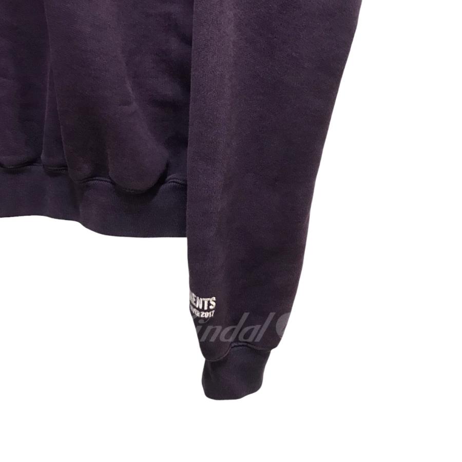 値下げ】VETEMENTS 17AW スウェット WF17TP9 パープル サイズ：XS  