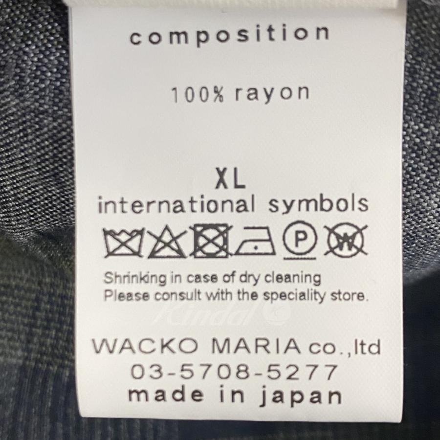 ワコマリア WACKO MARIA 「OMBRE CHECK OPEN COLLAR SHIRT L／S」オンブレチェックシャツ グレー サイズ：XL｜kindal｜05