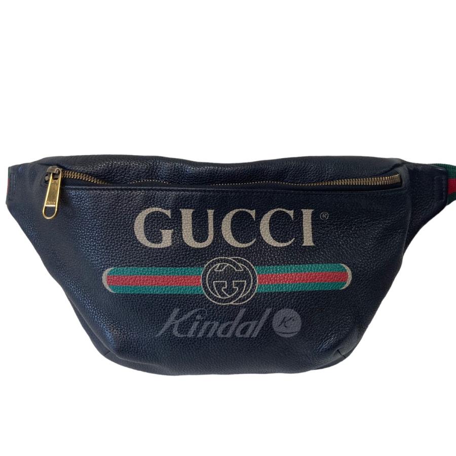 グッチ GUCCI ヴィンテージロゴボディバッグ 530412 ブラック｜kindal｜02