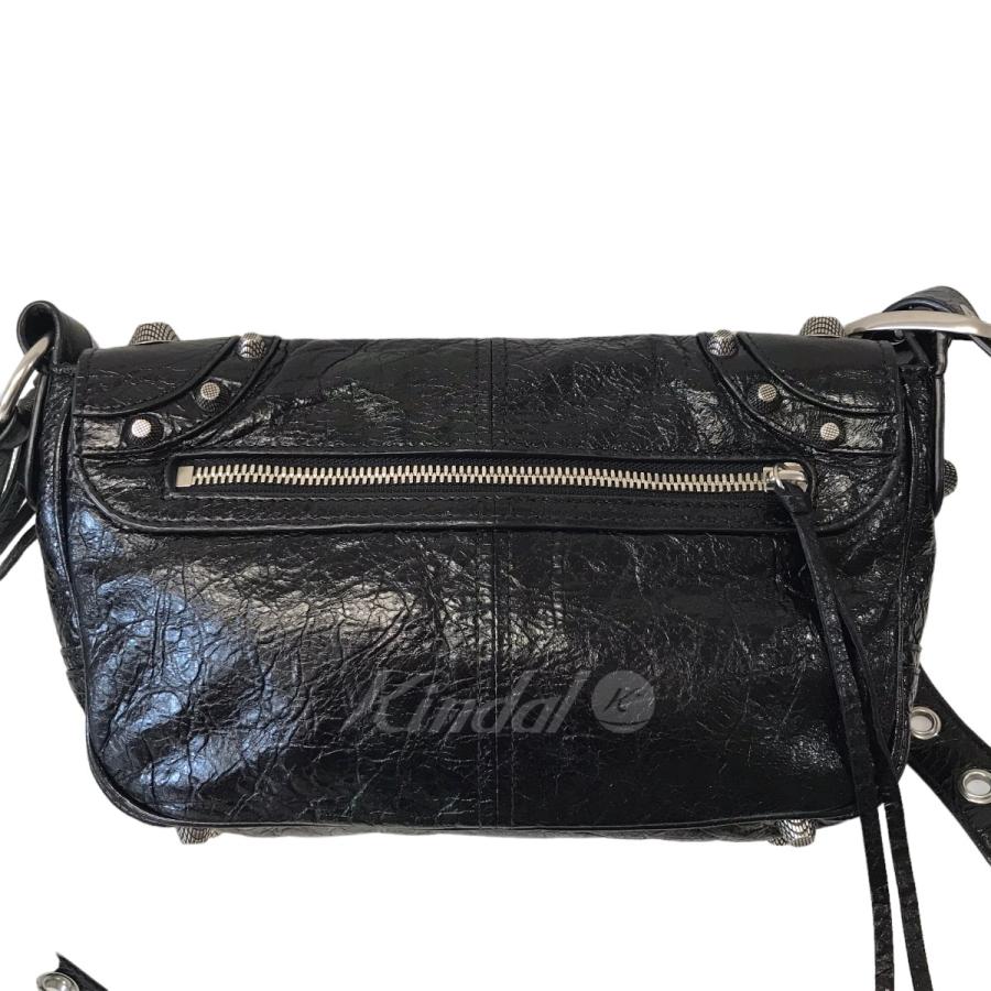 バレンシアガ BALENCIAGA 「LE CAGOLE MEN FLAP BAG XS」ルカゴールＸＳピアスフラップショルダーバッグ ブラック｜kindal｜03