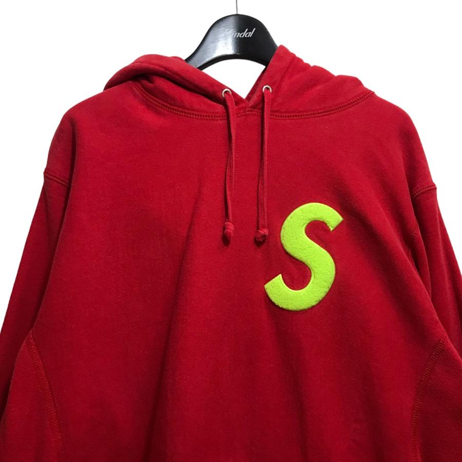 Supreme 【値下げ】Supreme Sロゴプルオーバーパーカー レッド サイズ  