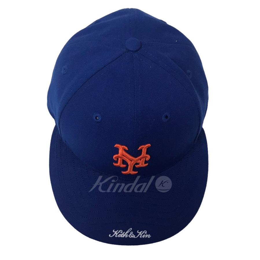 NEW ERA 【値下げ】NewEra×KITH ロゴキャップ ブルー サイズ：7 1／2 
