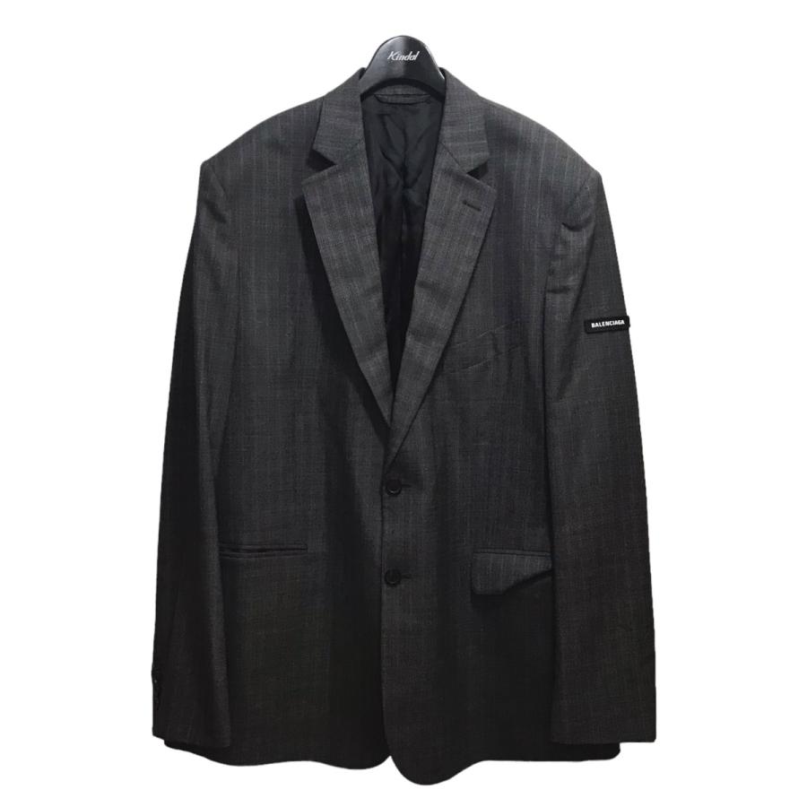 バレンシアガ BALENCIAGA ラバーロゴテーラードジャケット 