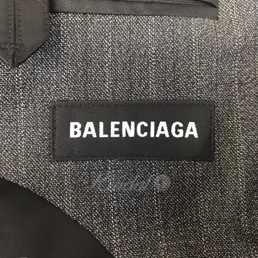 バレンシアガ BALENCIAGA ラバーロゴテーラードジャケット 584024 TGT15 ブラック サイズ：44｜kindal｜07