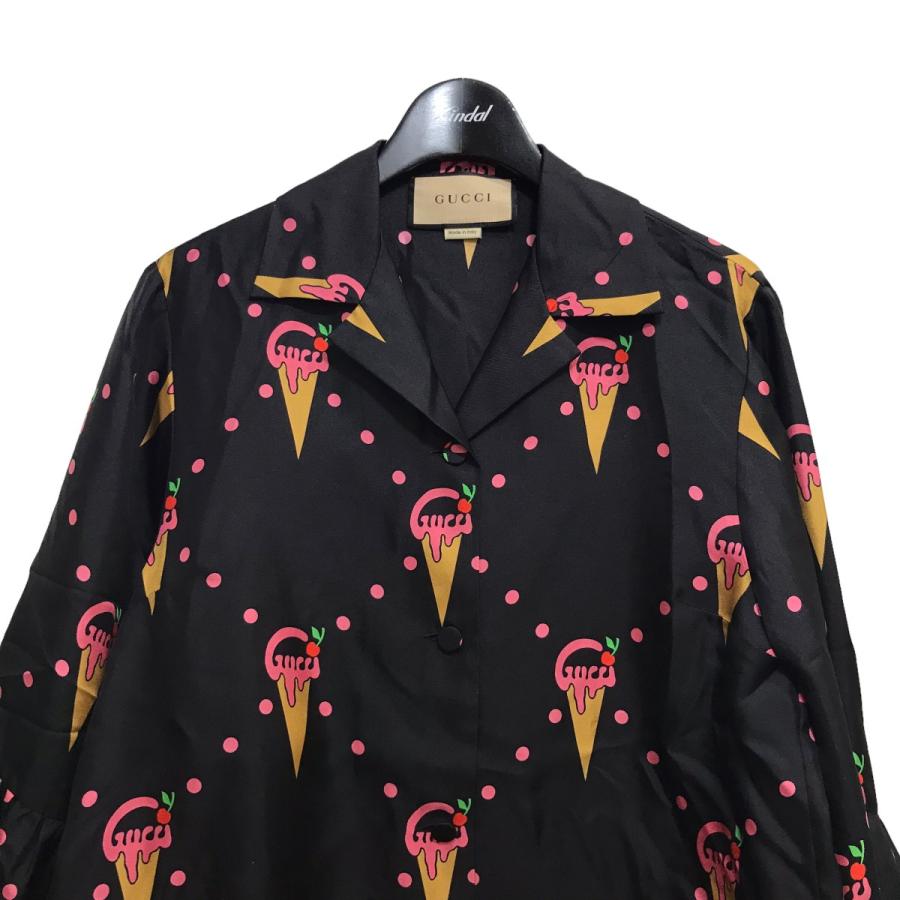 GUCCI / アイスクリームプリント シルクシャツ - 五分丈・七分丈