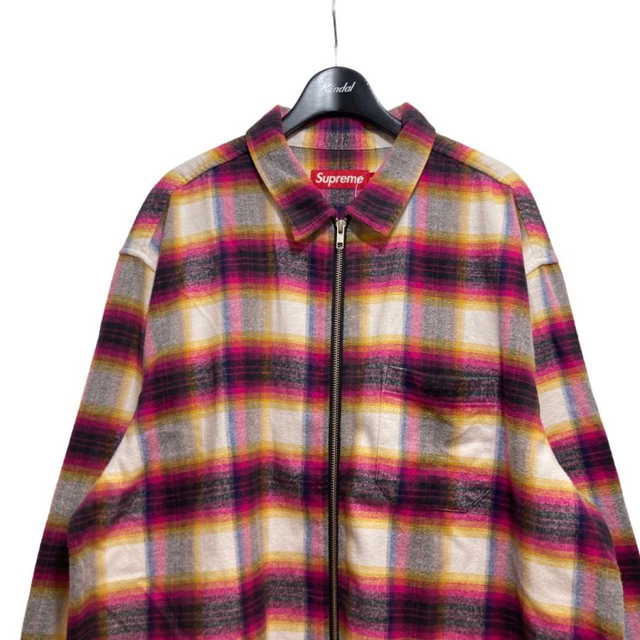 値下げ】Supreme 24SS Shadow Plaid Flannel Zip Up Shirt ジップ 