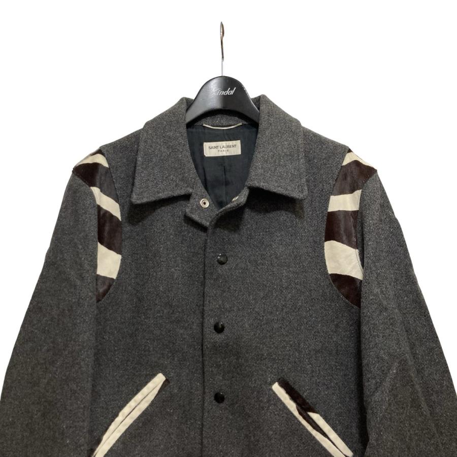 値下げ】Saint Laurent Paris ハラコ切替テディジャケット 