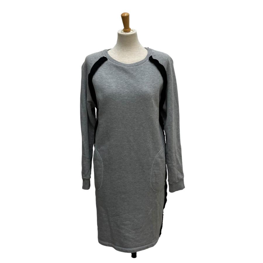 ランバン LANVIN ワンピース フリル フレアスカート ハーフ 膝丈  