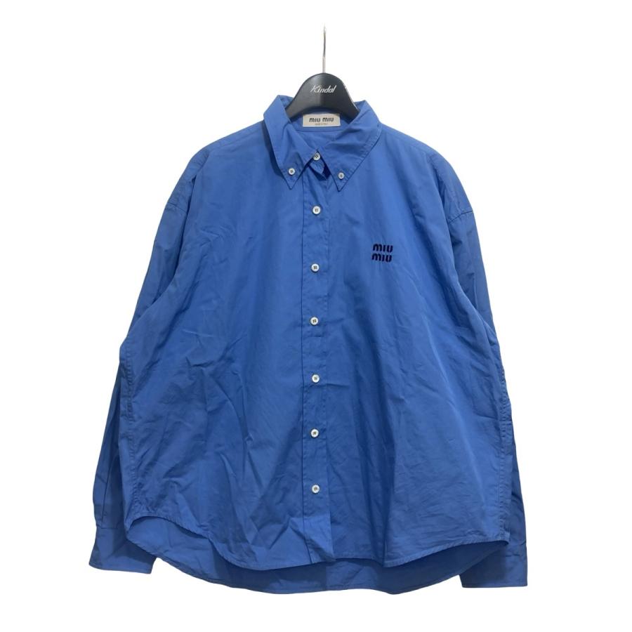 miu miu（ミュウミュウ） ポプリン シャツ MK1626 10RG ブルー サイズ