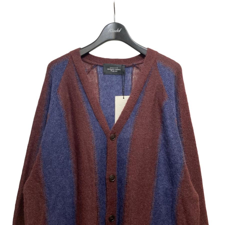 UNUSED モヘア ストライプカーディガン 3サイズ 3サイズ 【公式通販】