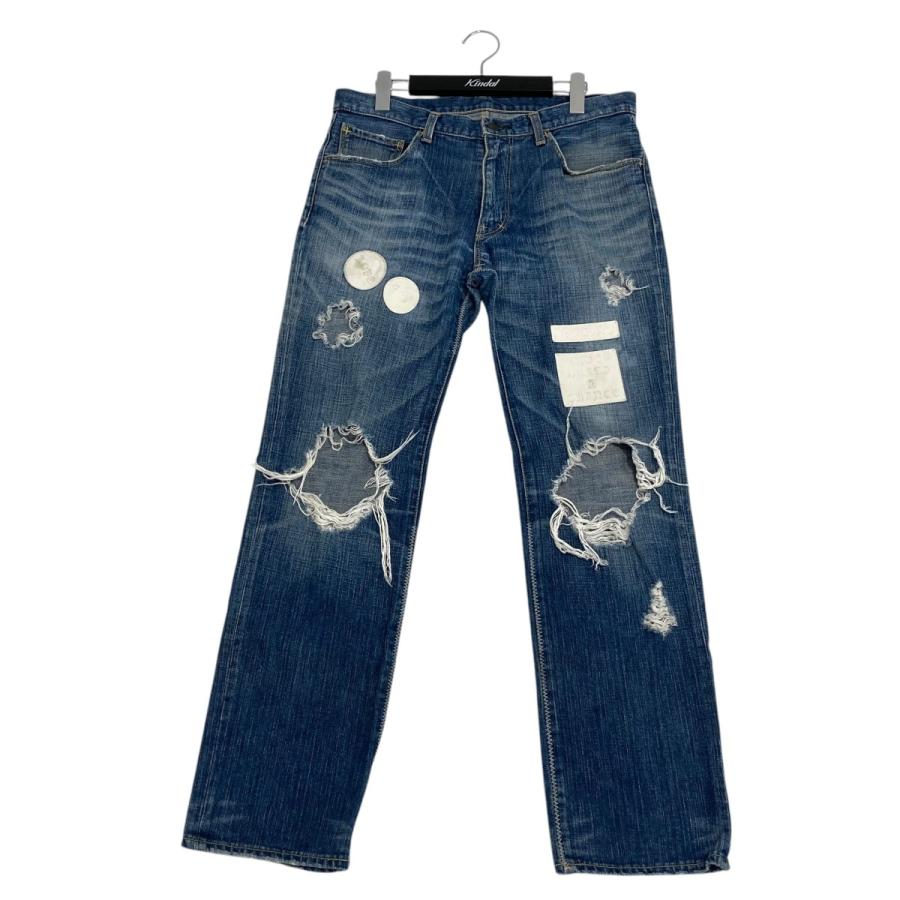 ナンバーナイン NUMBER (N)INE 04AW ダメージ加工マルチワッペンデニム  