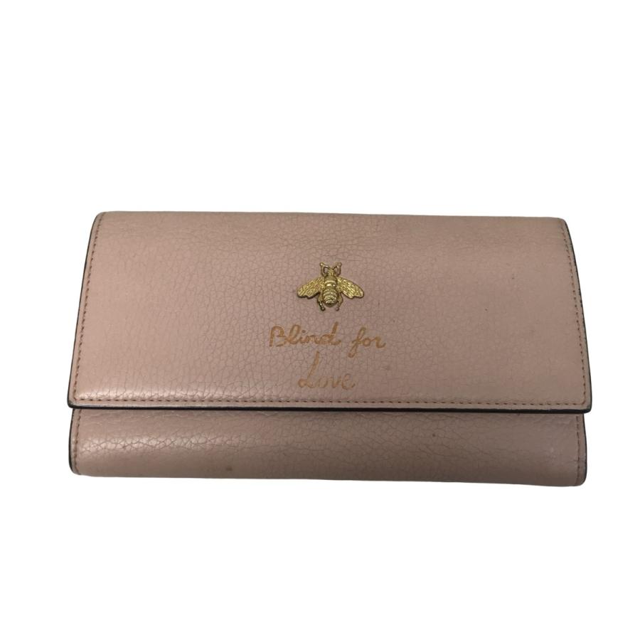 GUCCI（グッチ） 【値下げ】GUCCI アニマリエ長財布 454070 ピンク