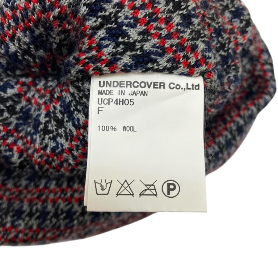 UNDERCOVER（アンダーカバー） ニット帽 UCP4H05 ネイビー×レッド