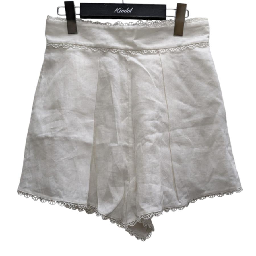 ジマーマン ZIMMERMANN ミニショートパンツ ホワイト サイズ：1  