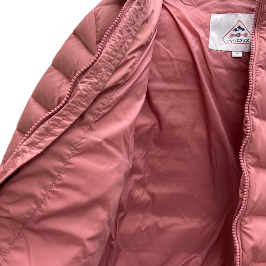 美品 ピレネックス コクーン ノーカラーダウンジャケット ピンク サイズ40 新品 PYRENEX ピレネックス CANNES カンヌ ノーカラー ショート ダウン