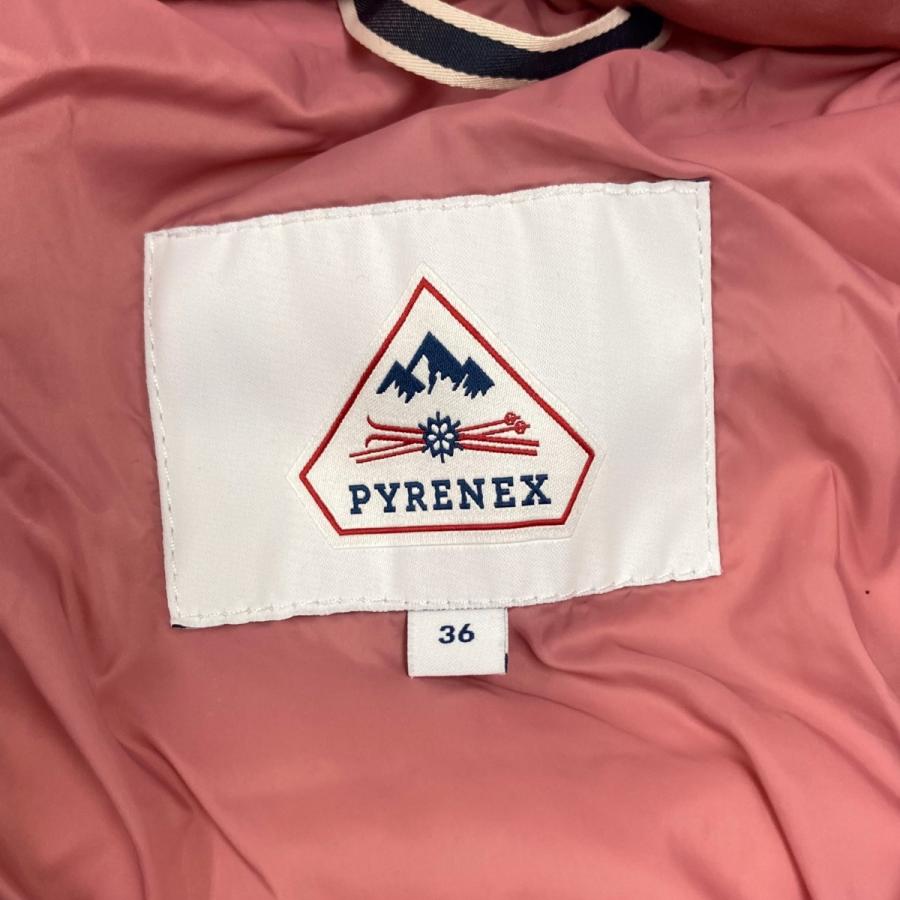 美品 ピレネックス コクーン ノーカラーダウンジャケット ピンク サイズ40 新品 PYRENEX ピレネックス CANNES カンヌ ノーカラー ショート ダウン