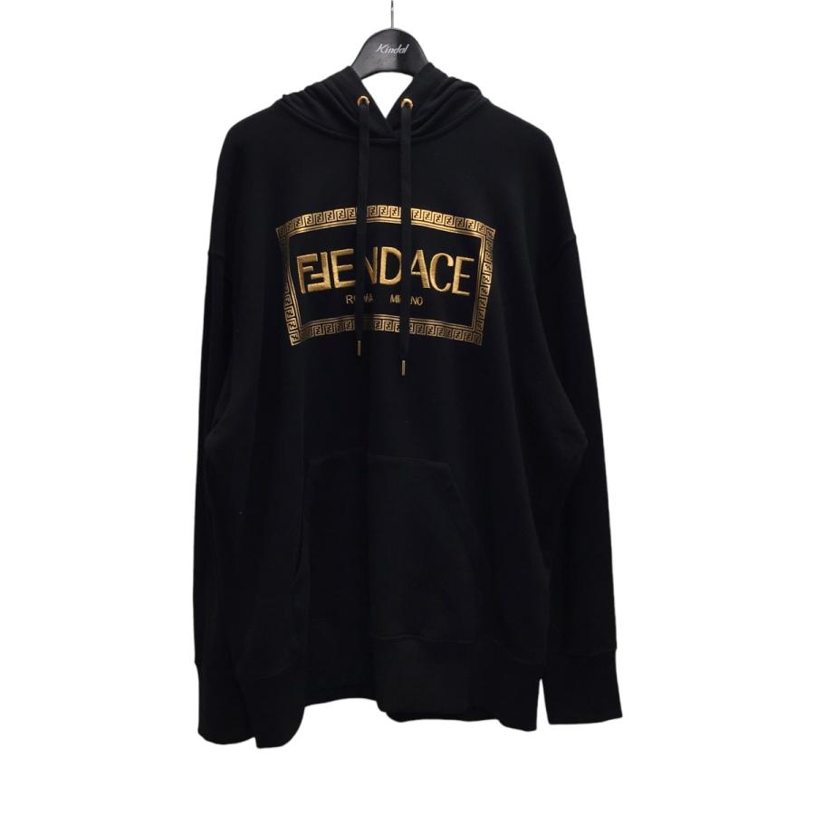 FENDI 【値下げ】FENDI×VERSACE 22SS ロゴエンブロイダリーパーカー 