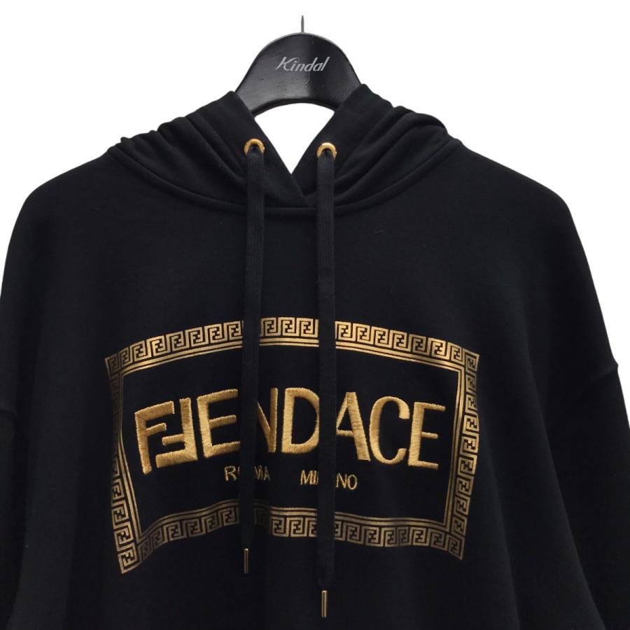 FENDI 【値下げ】FENDI×VERSACE 22SS ロゴエンブロイダリーパーカー 