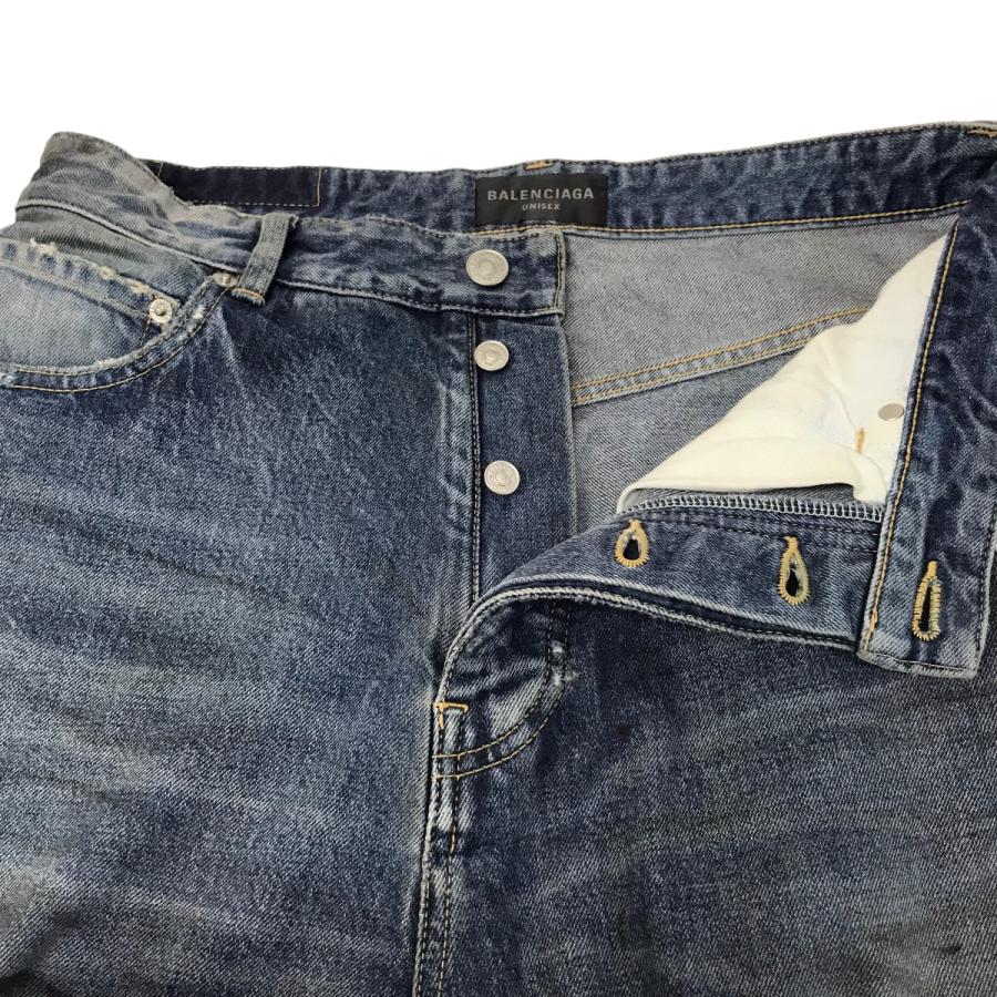 バレンシアガ BALENCIAGA 23SS バギーデニムパンツ スカイブルー  