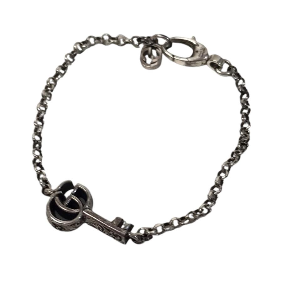 GUCCI（グッチ） ダブルGキーチャームブレスレット シルバー