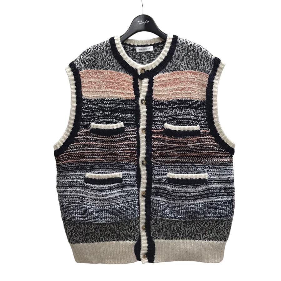 MADISON BLUE マディソンブルー SWITCHING KN VEST MIXED FIBERS 
