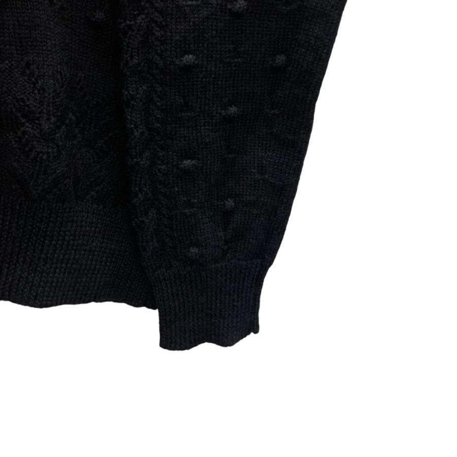 23SS　TAO　タオ　コムデギャルソン　花刺繍ボーダーニット 後ろボタン　S 23SS TAO タオ コムデギャルソン 花刺繍ボーダーニット 後ろボタン S