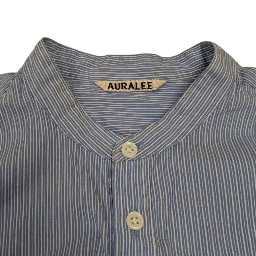AURALEE オーラリー ストライプシャツワンピース A9SD03FS ブルー 