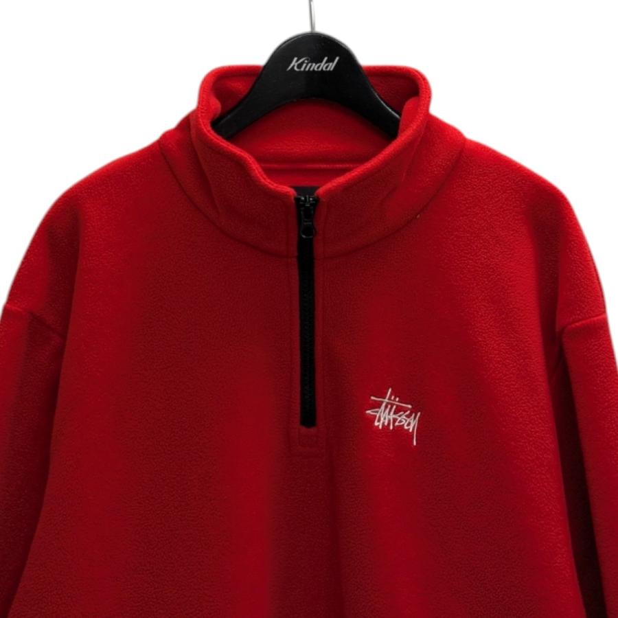 STUSSY ステューシー stussy ハーフジップボアスウェット レッド 