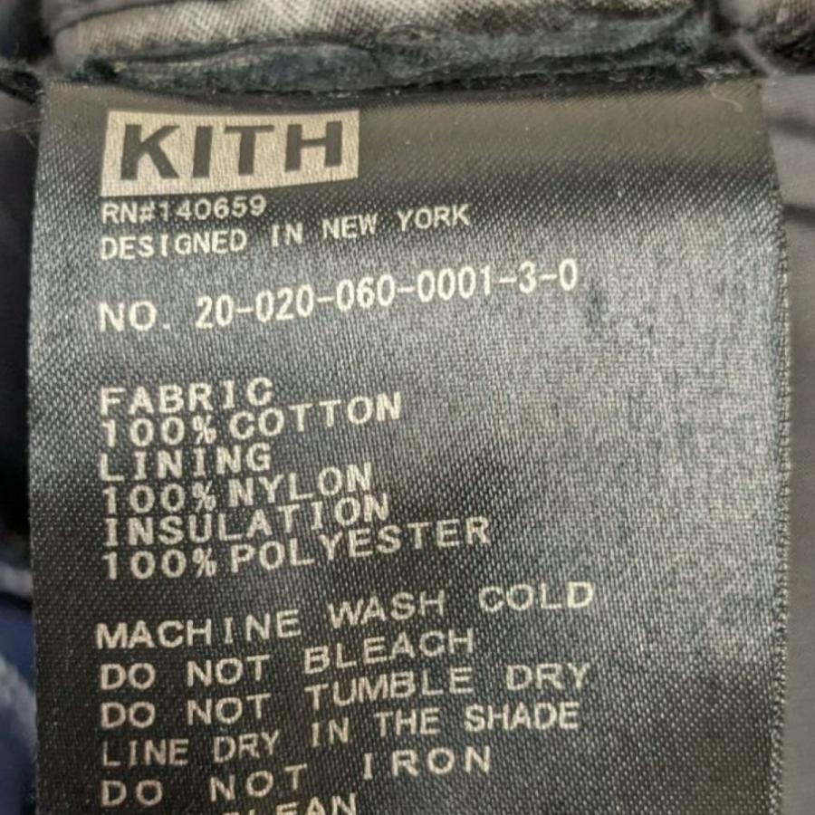 KITH キス チェックダウン ジャケット ブルー サイズ：L