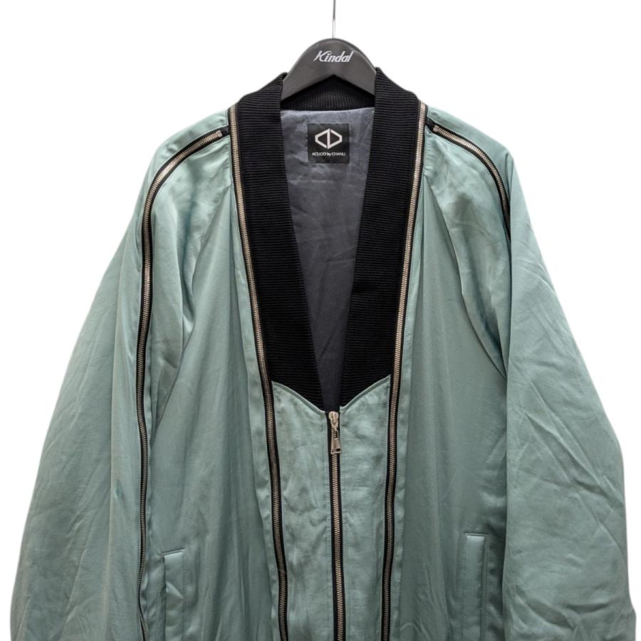 値下げ】ACUOD by CHANU 中綿ジップジャケット グリーン サイズ：Free