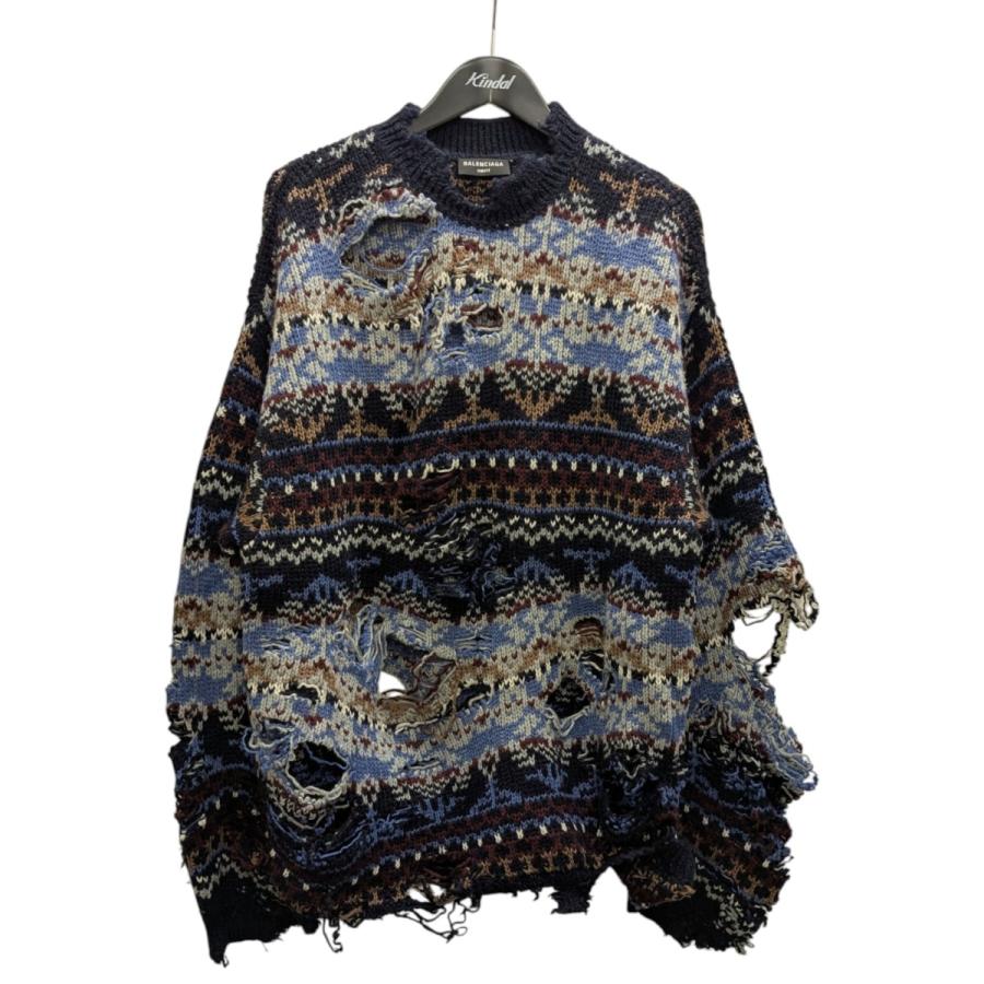 balenciaga 21aw デストロイニット BALENCIAGA（バレンシアガ） 【値下げ】BALENCIAGA 21AW デストロイ