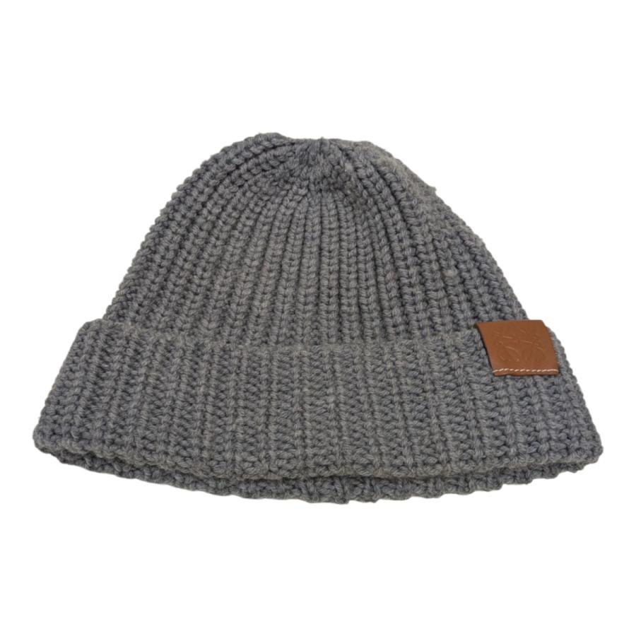 値下げ】LOEWE ニット帽 グレー (EC) LOEWE(ロエベ) ニットキャップ