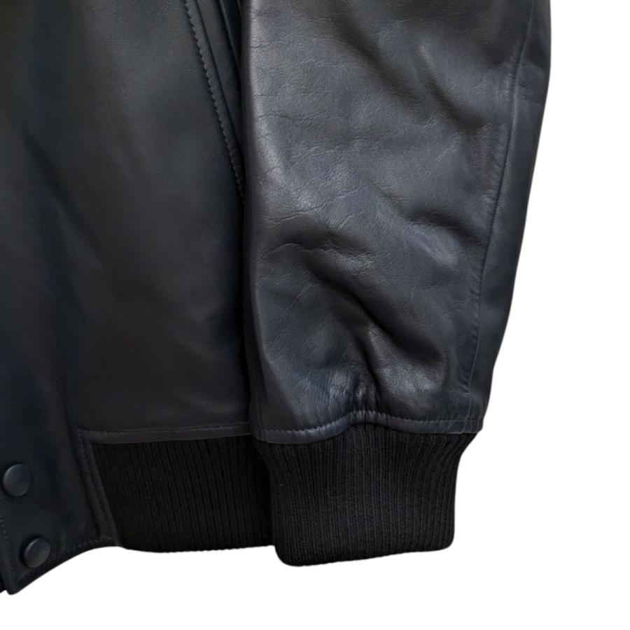 【値下げ】LANVIN カウ―レザージャケット RM-OU0208-L048-A23 ネイビー サイズ：48 (原宿店)の画像