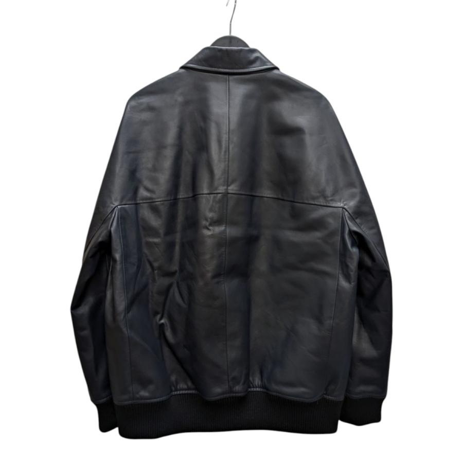 【値下げ】LANVIN カウ―レザージャケット RM-OU0208-L048-A23 ネイビー サイズ：48 (原宿店)の画像