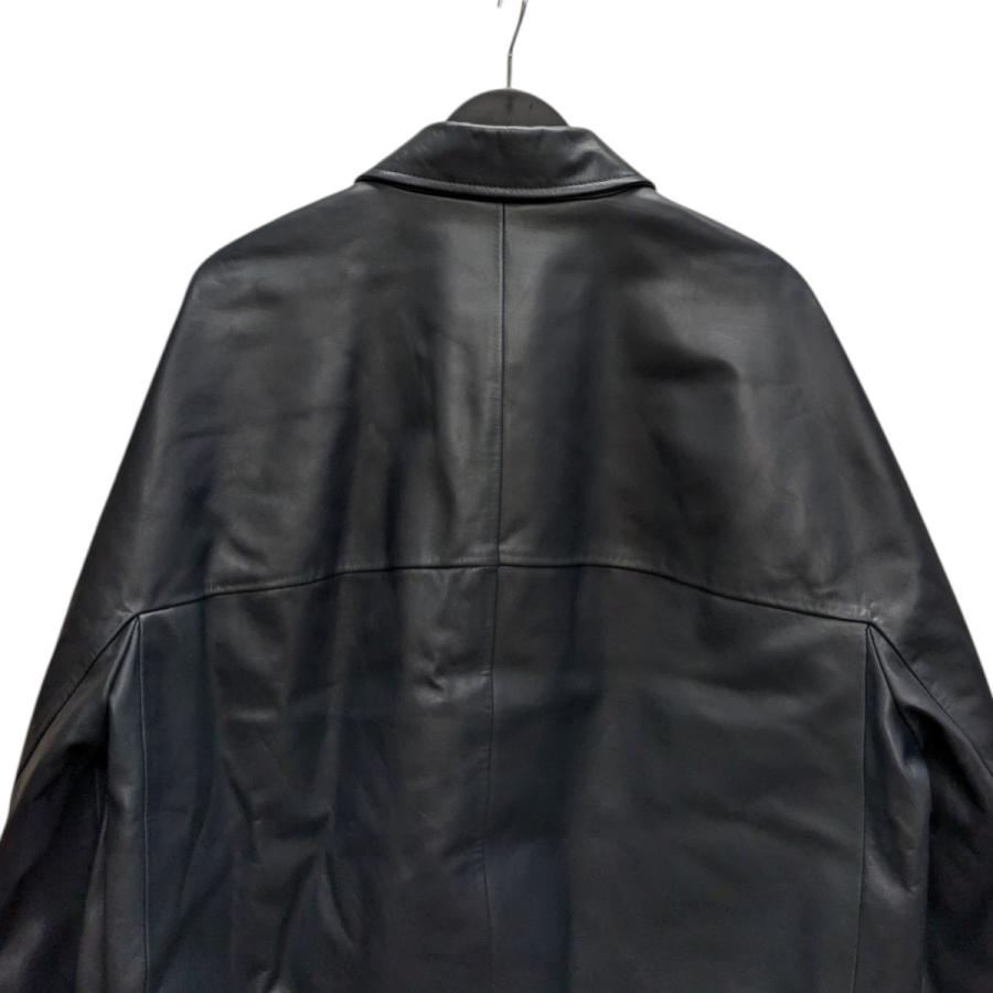 【値下げ】LANVIN カウ―レザージャケット RM-OU0208-L048-A23 ネイビー サイズ：48 (原宿店)の画像